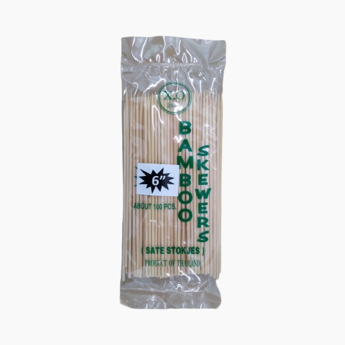 XO Bamboo Skewers - 6 Inch - pack of 100 skewers