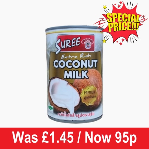 Suree Premium Coconut Milk (17-19%) -  400ml [BB 30.4.24]