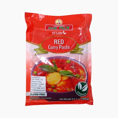 Mae Ploy Vegetarian Red Curry Paste - VACUUM PACK - 1kg