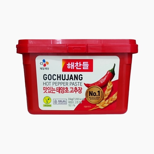CJ Haechandle Korean Gochujang Hot Pepper Paste - Medium Hot -  3kg [BB 20.3.25]