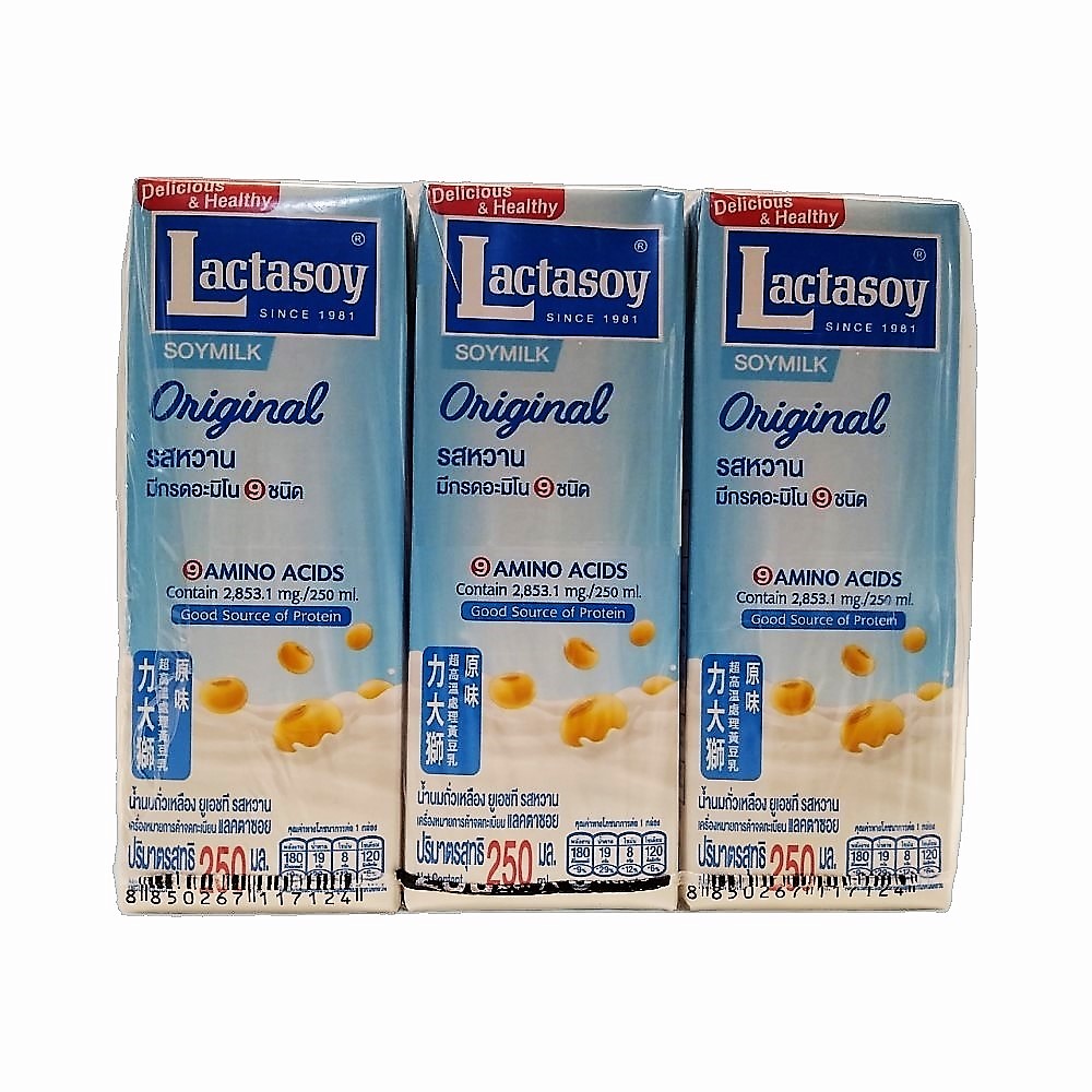 Lactasoy UHT Sweetened Soy Milk (6 x 250ml)