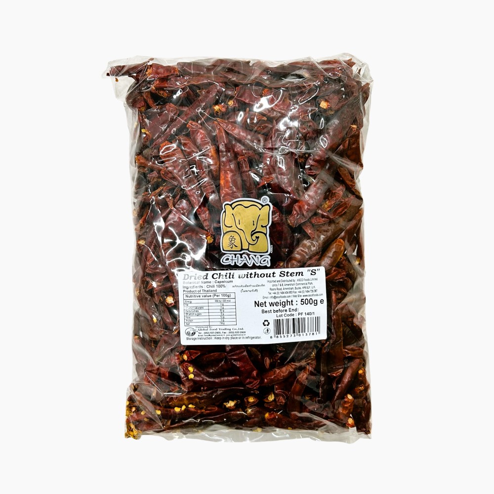 Chang Dried Small Chilli No Stem - 500g [BB 31.10.27] - yumyumthaishop ...